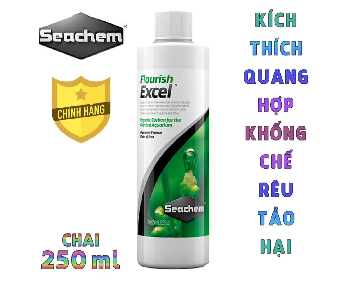 Dung dịch Excel diệt rêu hại và kích thích quang hợp cho cây thủy sinh trong hồ cá (250-500m)l